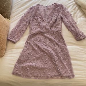 BCBG Purple floral lace dress, size 8 never worn
